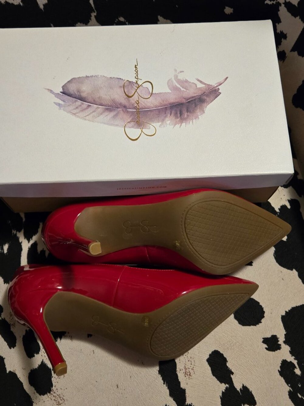 Red Jessica Simpson Pumps